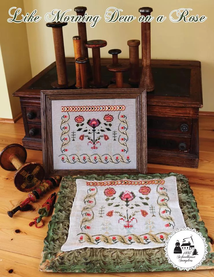 Like Morning Dew on a Rose - Cross Stitch Pattern