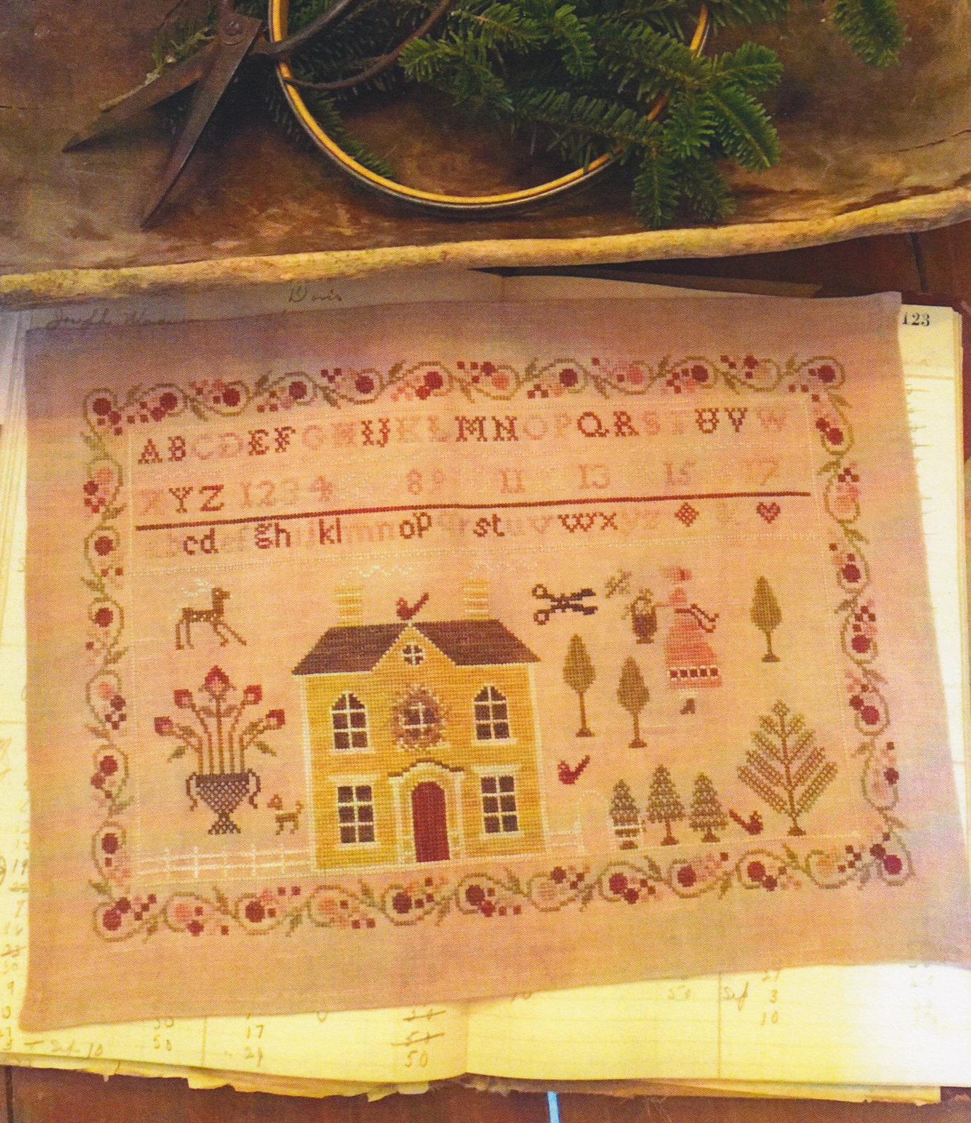 Gathering the Greens Sampler - Cross Stitch Pattern