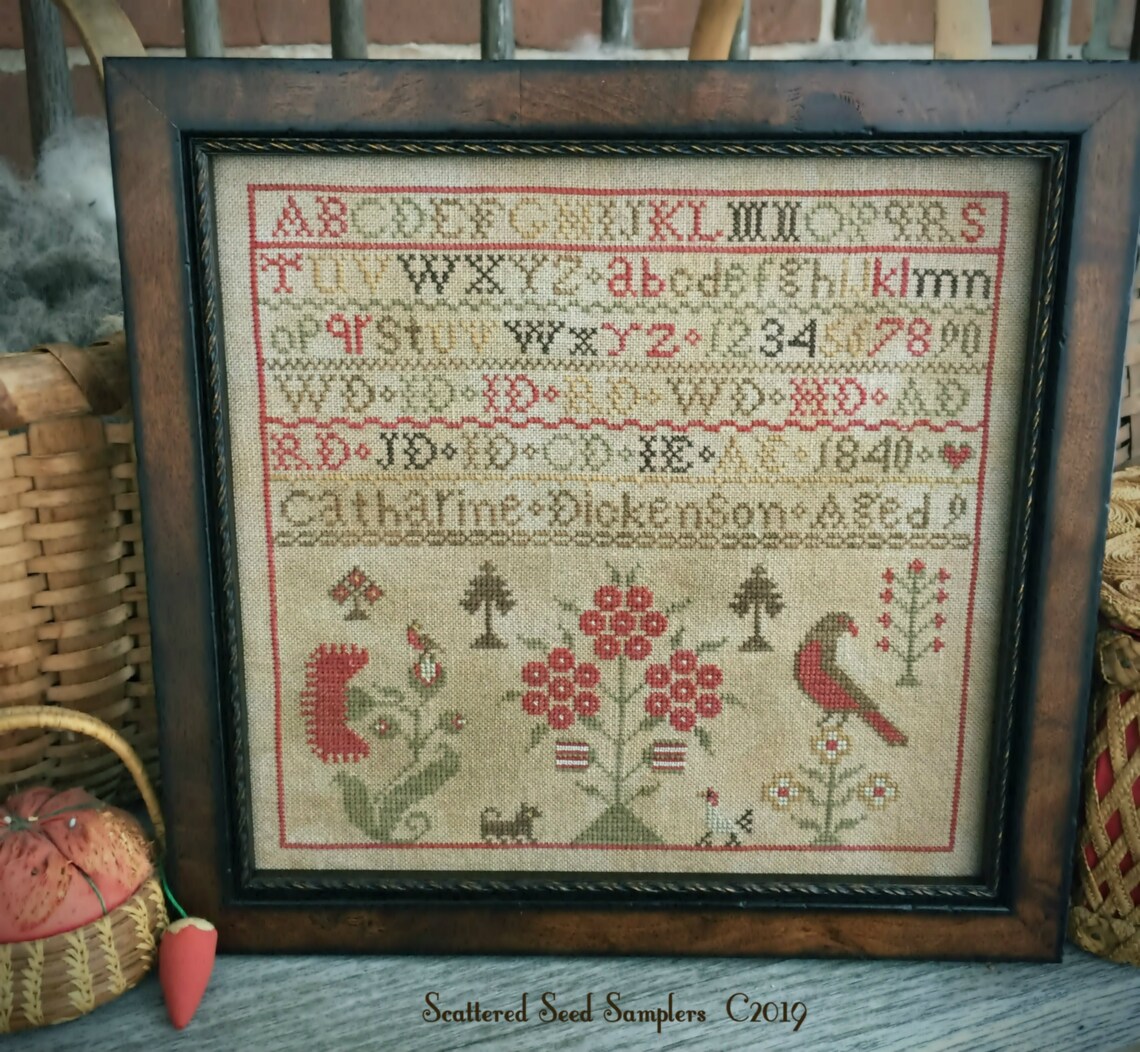 Catharine Dickenson 1840 - Cross Stitch Pattern