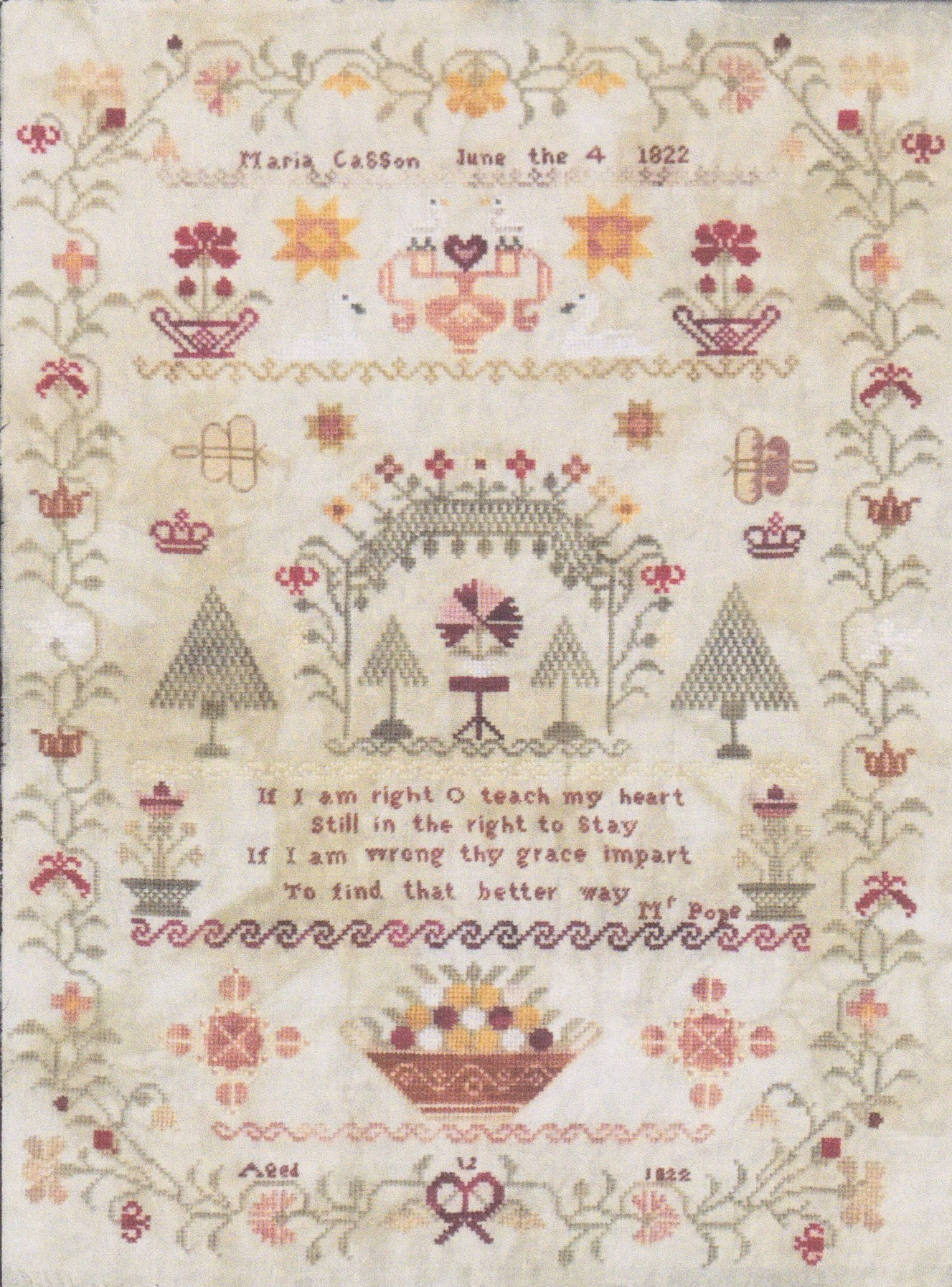 Maria Casson 1822 - Cross Stitch Pattern