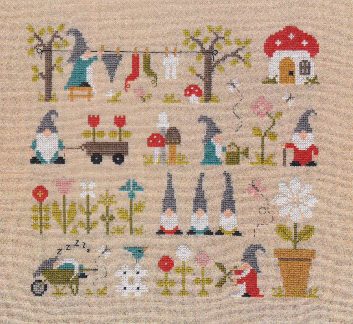 Au Pays Des Gnomes - Cross Stitch Pattern