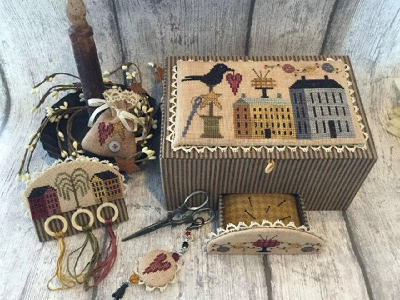 Sewing Town Casket - Cross Stitch Pattern