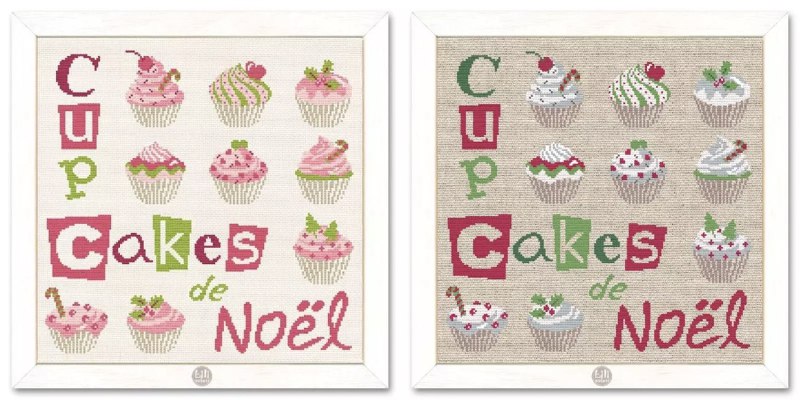 Cup Cake for Christmas (N027) - Cross Stitch Pattern