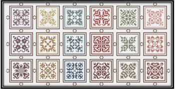 Symmetrical Squares from 1603 - Cross Stitch Pattern