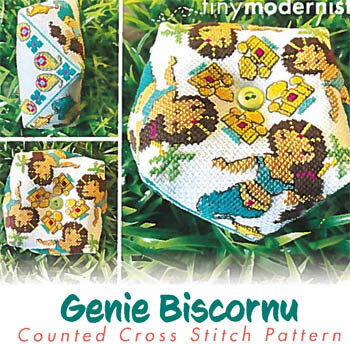 Genie Biscornu - Cross Stitch Pattern