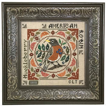 Birdie & Berries - American Robin - Cross Stitch Pattern