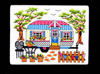 Spring Camper - Cross Stitch Pattern