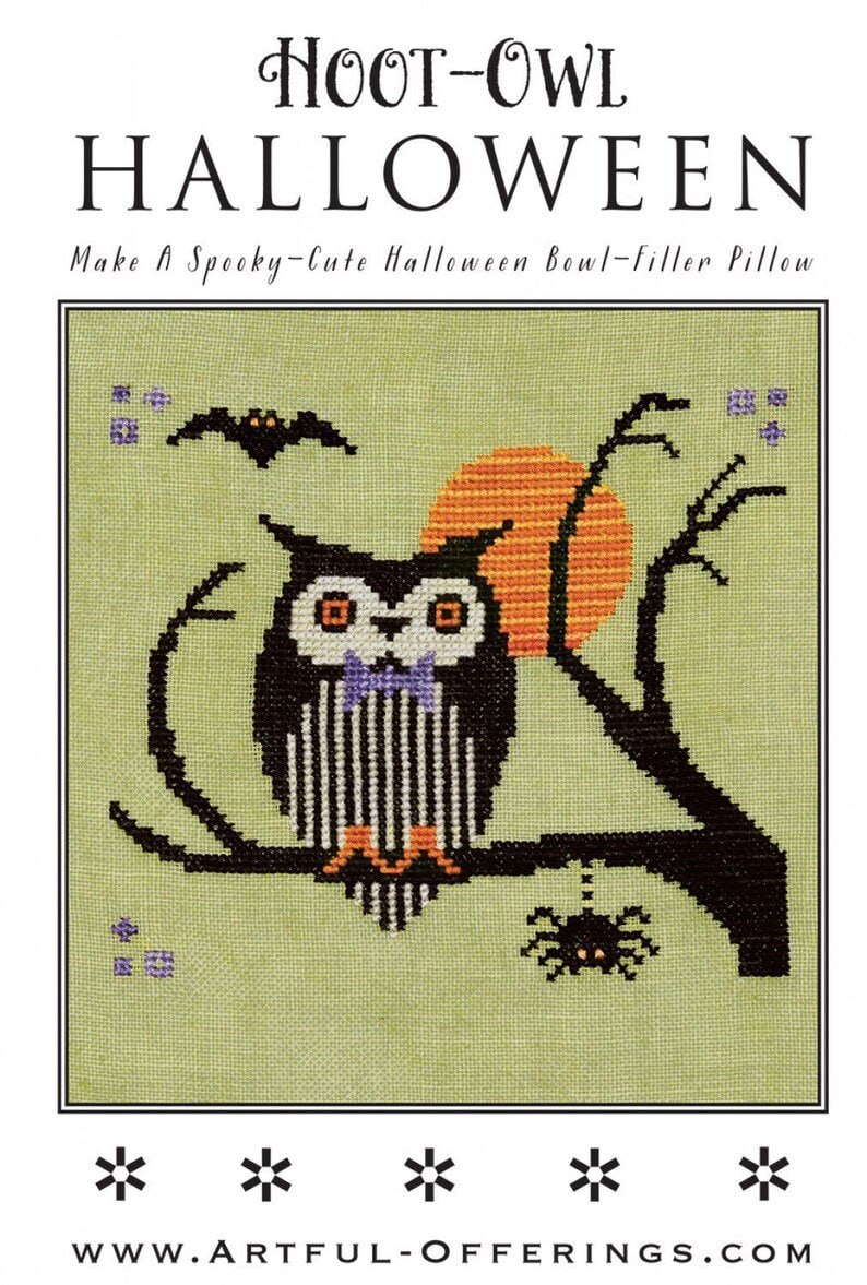 Hoot Owl Halloween - Cross Stitch Pattern