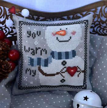 You Warm My Heart (with buttons) - Cross Stitch Pattern