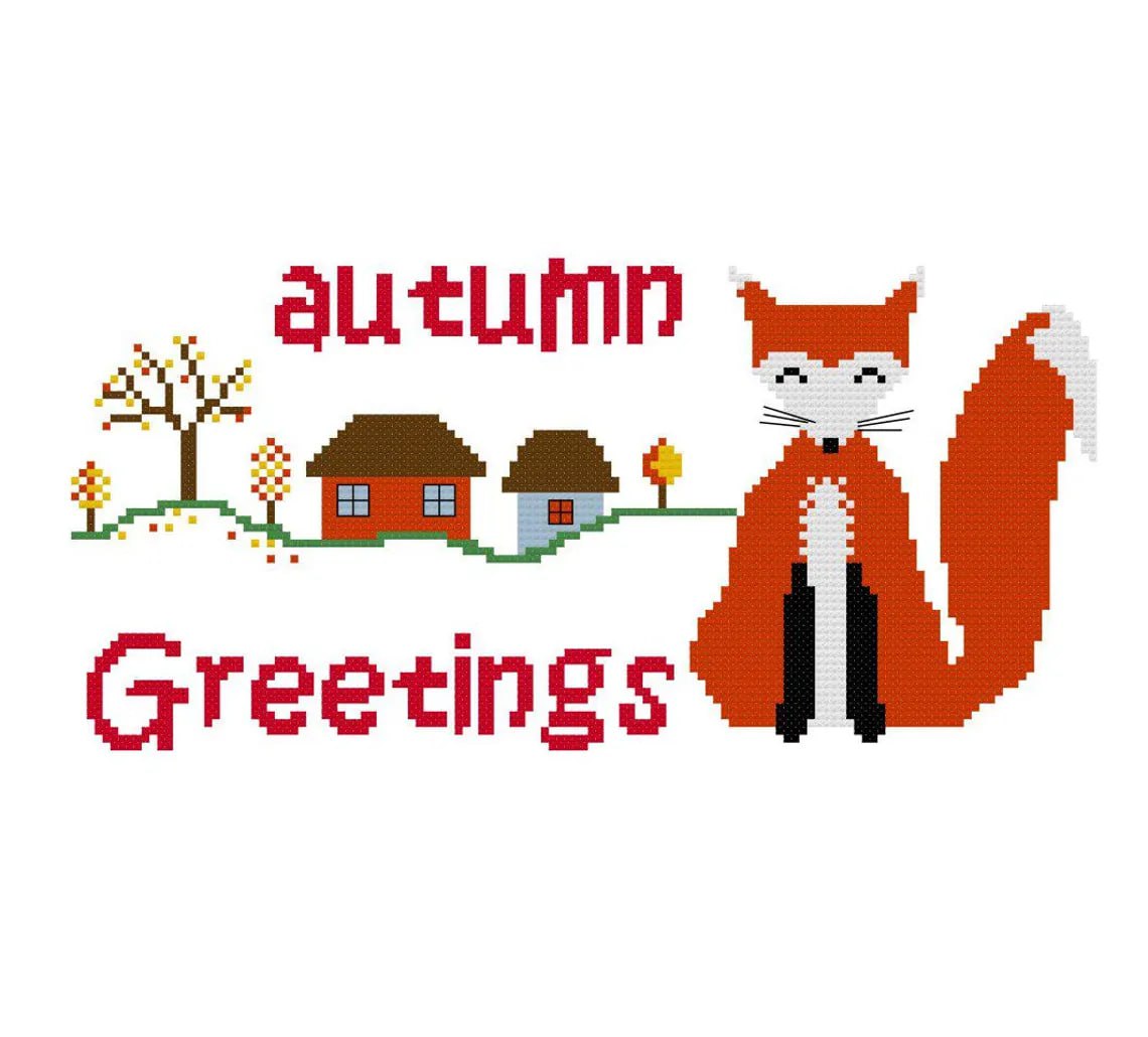 Autumn Greetings - Cross Stitch Pattern