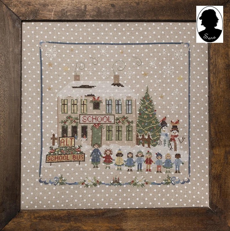 Christmas Avenue - School - Cross Stitch Pattern