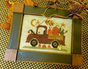 Pumpkin Pickin Truck - Cross Stitch Pattern