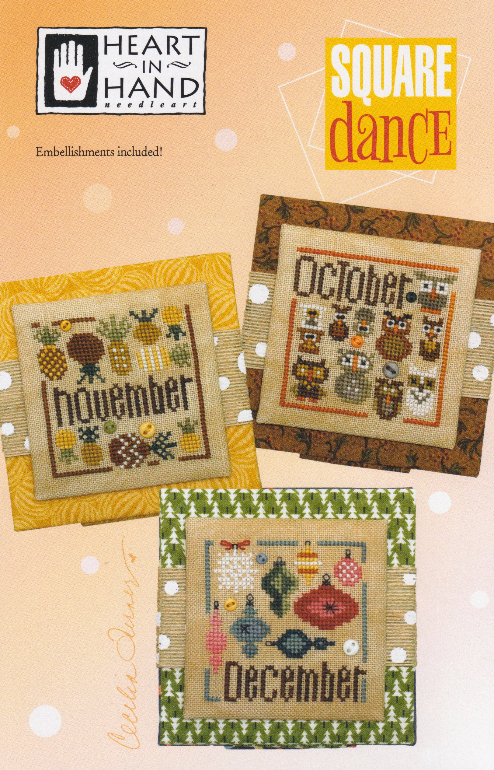 Square Dance (Oct-Dec) - Cross Stitch Pattern