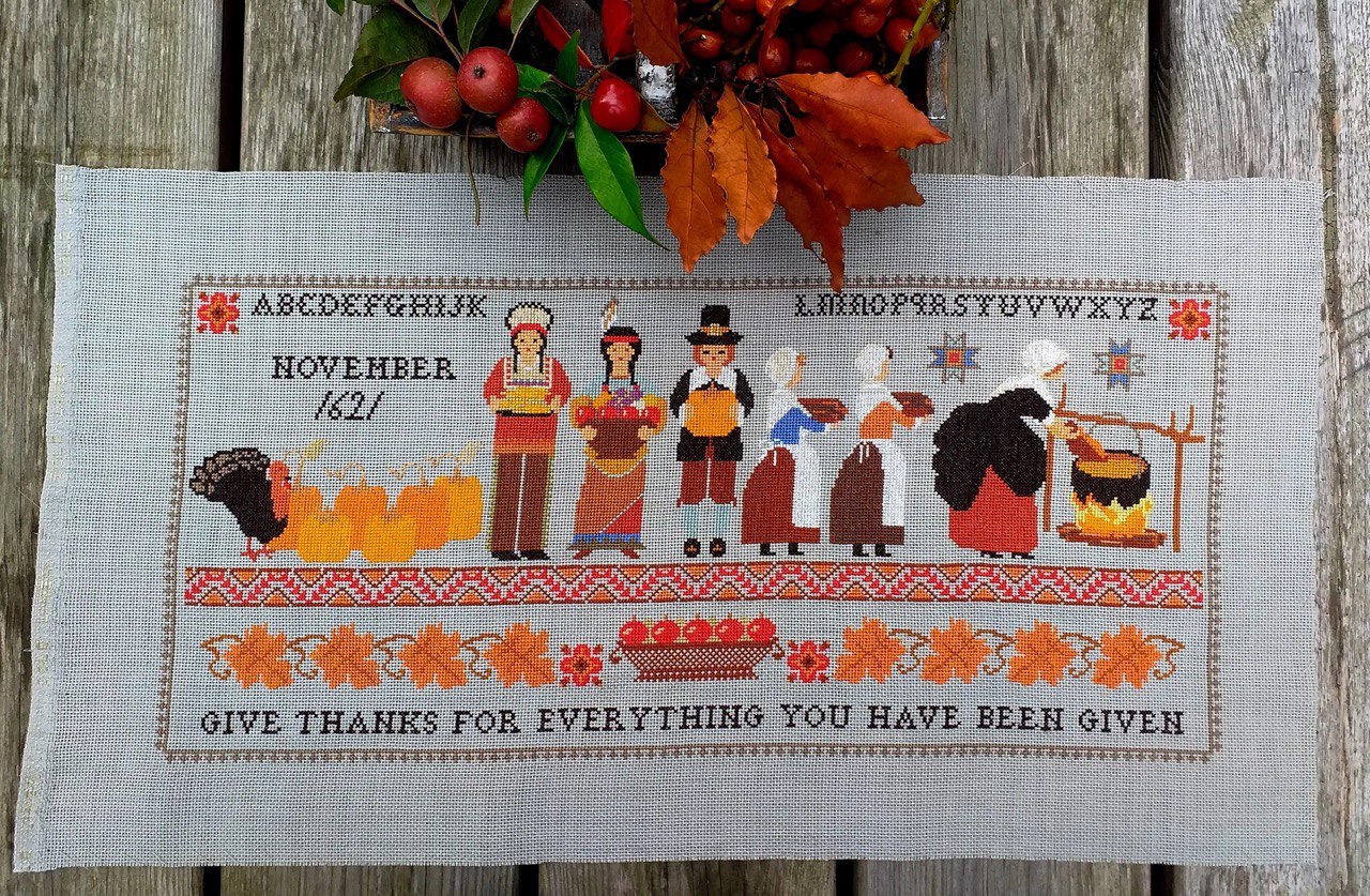 Thanksgiving 1621 Sampler - Cross Stitch Pattern