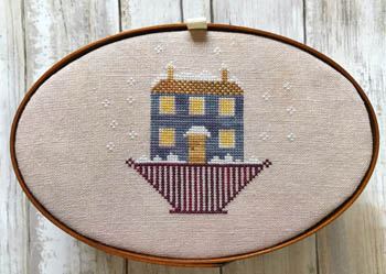 Christmas House Box Top -  Cross Stitch Pattern