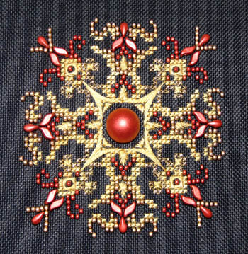 Lava Red Sparkler - Cross Stitch Pattern
