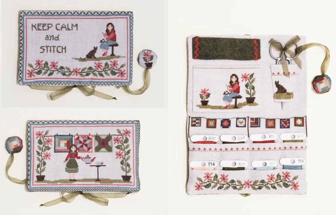 Pochette Keep Calm and Stitch - Cross Stitch Pattern