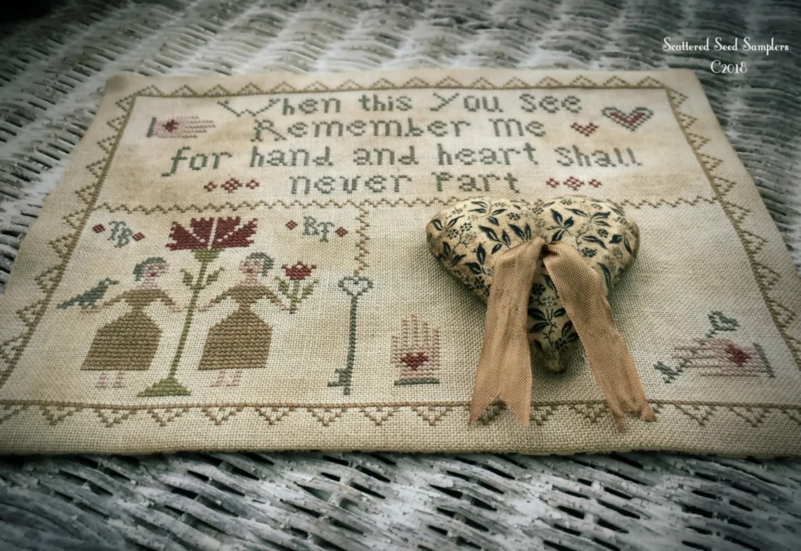 Hand & Heart Stitcher's Mat - Cross Stitch Pattern