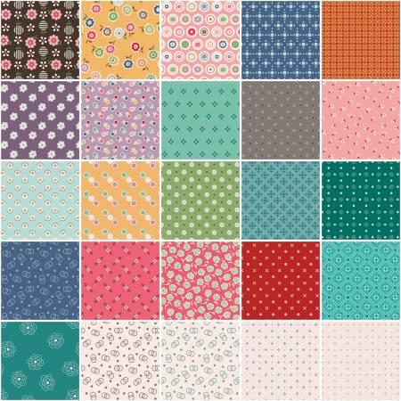 Bee Dots Raisin 1 Yard Bundle - 25 Cuts