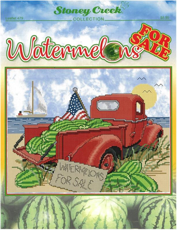 Watermelons For Sale - Cross Stitch Pattern