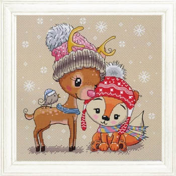 Cute Deer Fox and Friend - Cross Stitch Pattern
