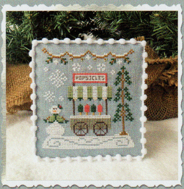 Popsicle Cart - Snow Village 6 - Cross Stitch Pattern