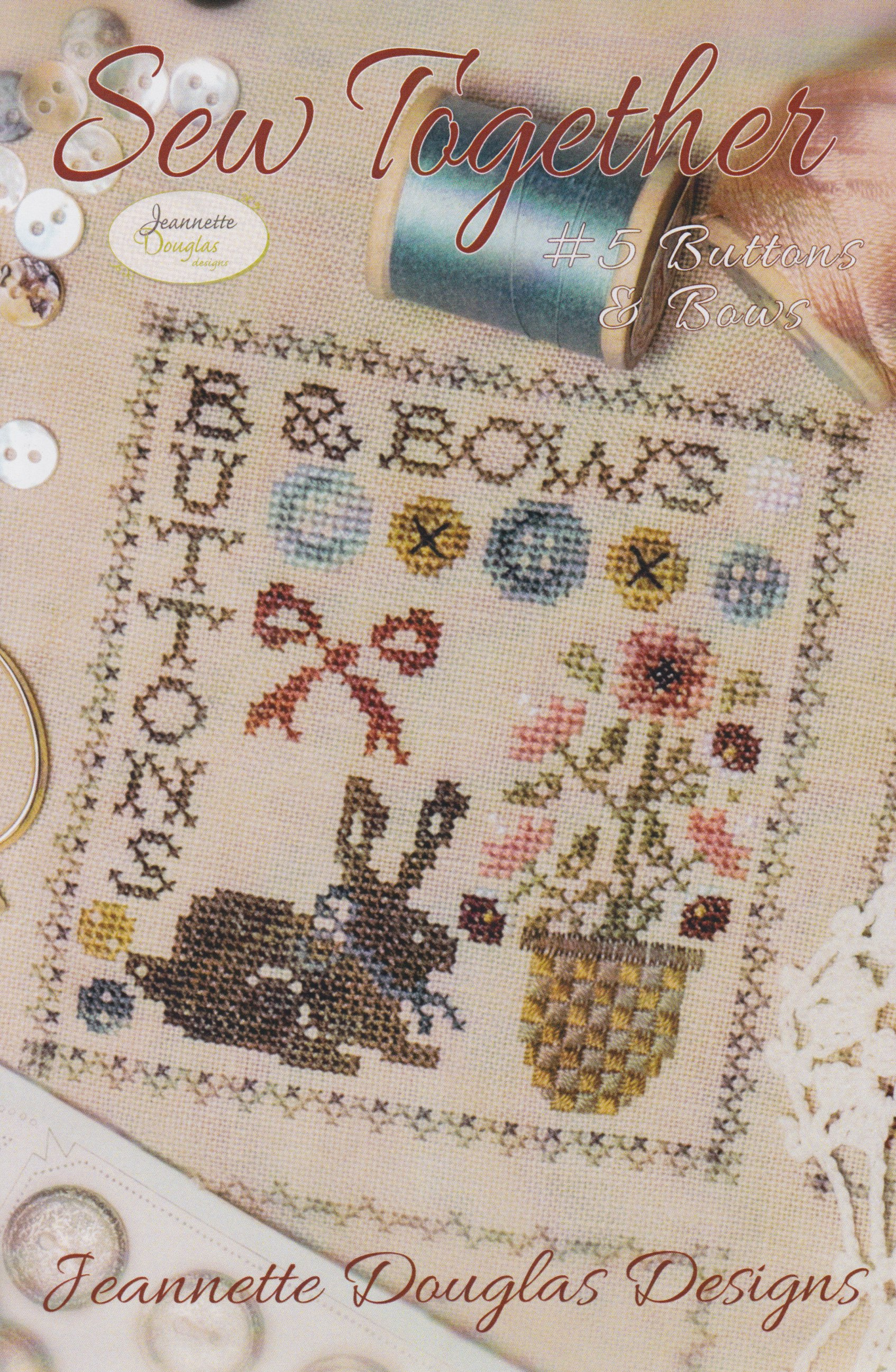 Sew Together #5 Buttons & Bows - Cross Stitch Pattern