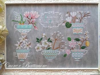 Inverno in Tazza (Winter in Teacups) - Cross Stitch Pattern