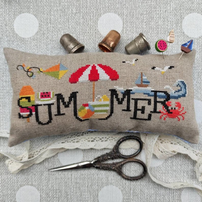 When I Think of Summer (with buttons) - Cross Stitch Pattern