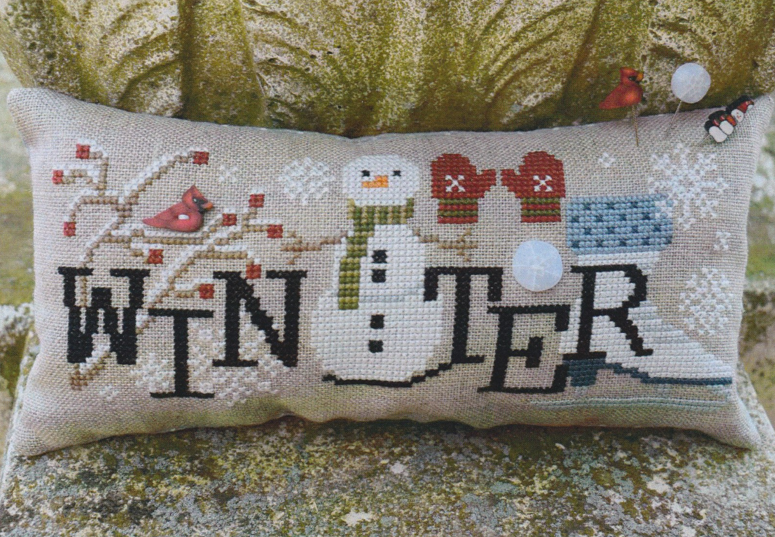 When I Think of Winter (with buttons) - Cross Stitch Pattern