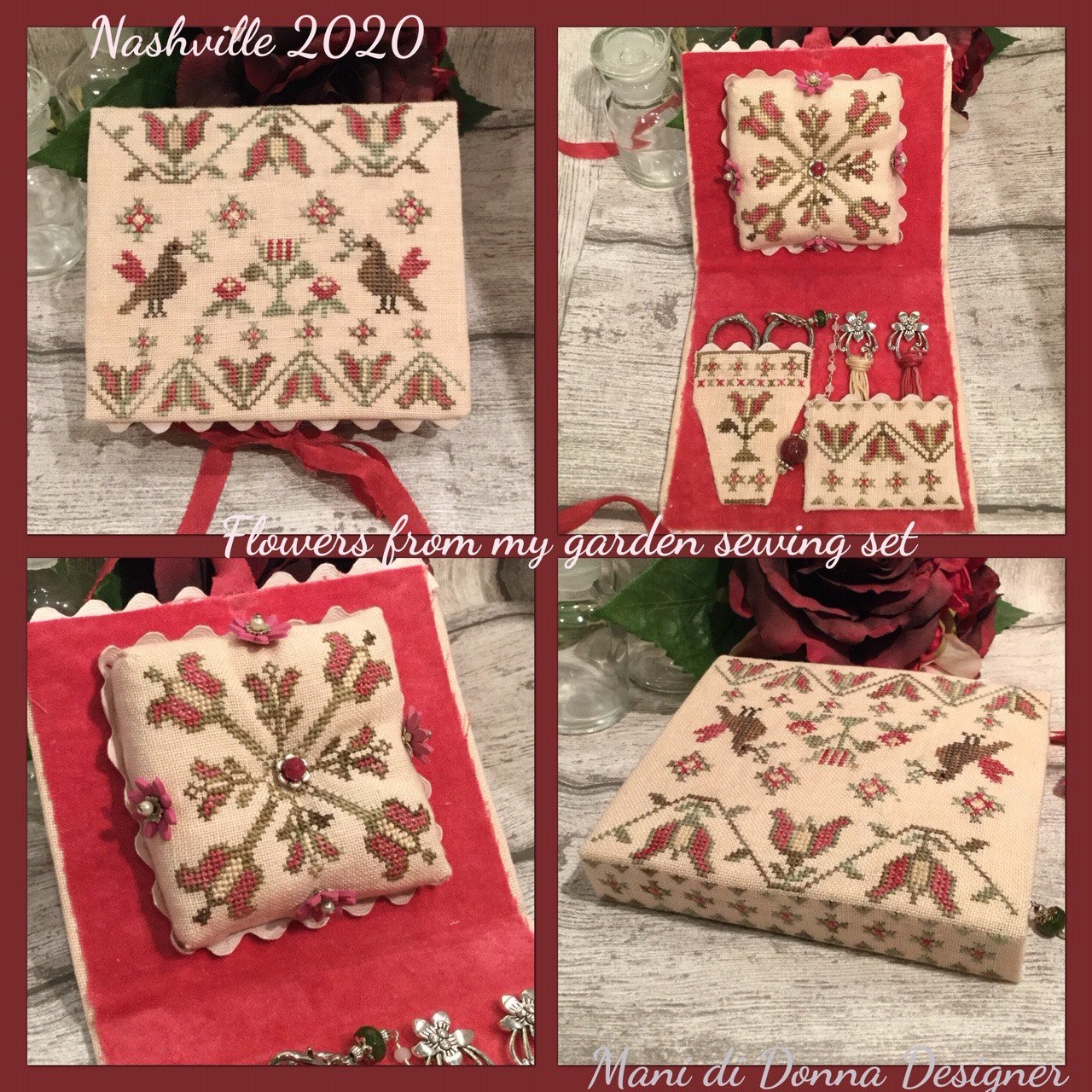 Flowers of My Garden Sewing Set - Cross Stitch Pattern