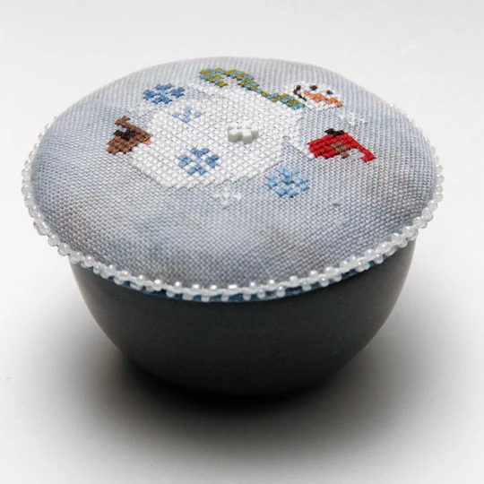 Pocket Round Snowman - Cross Stitch Pattern