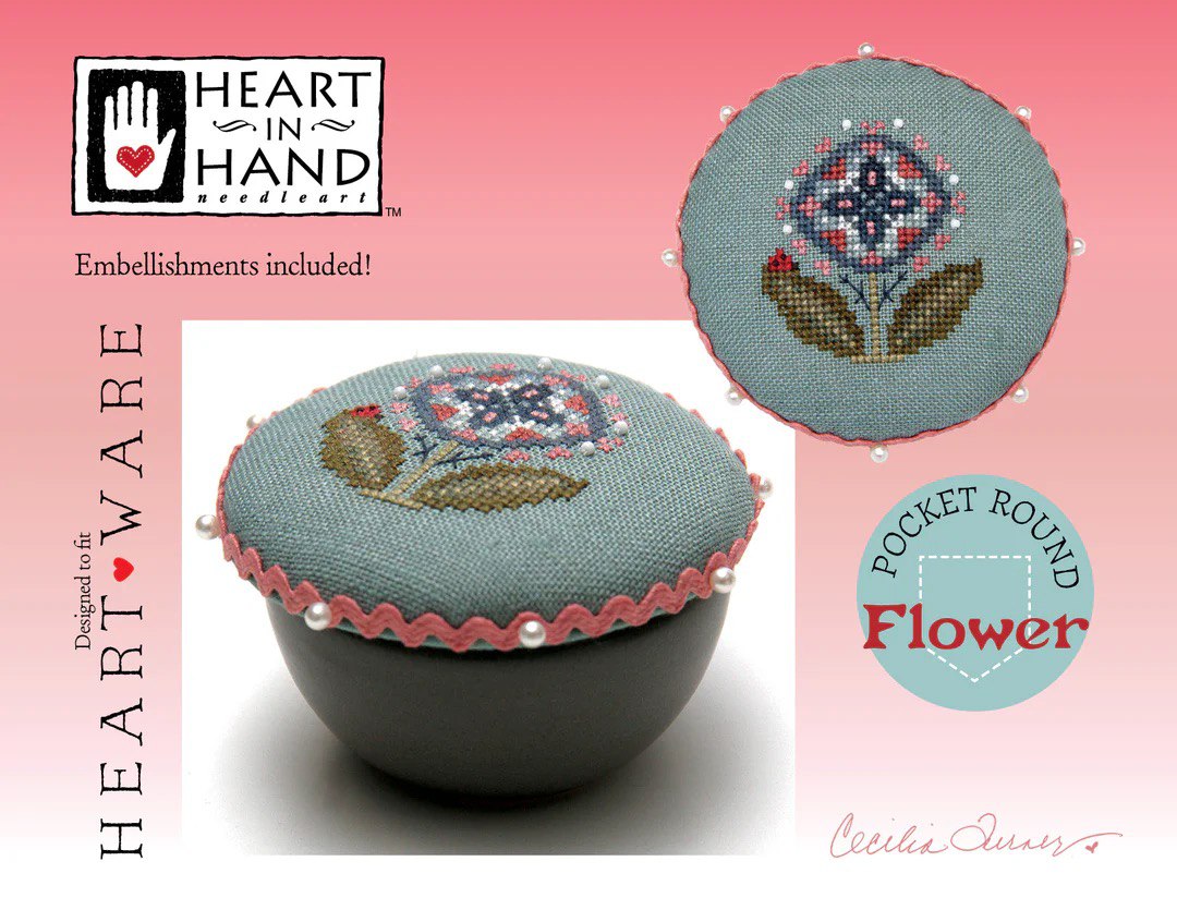 Pocket Round Flower - Cross Stitch Pattern