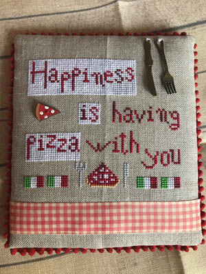 Happiness is Pizza - Cross Stitch Pattern