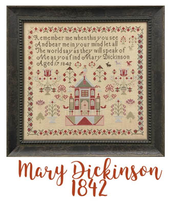 Miss Mary Dickinson 1842 - Cross Stitch Pattern