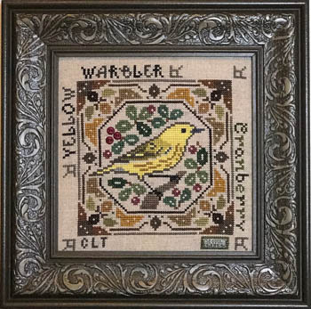 Birdie & Berries - Yellow Warbler - Cross Stitch Pattern