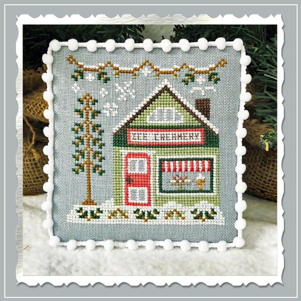Ice Creamery - Snow Village 9 - Cross Stitch Pattern