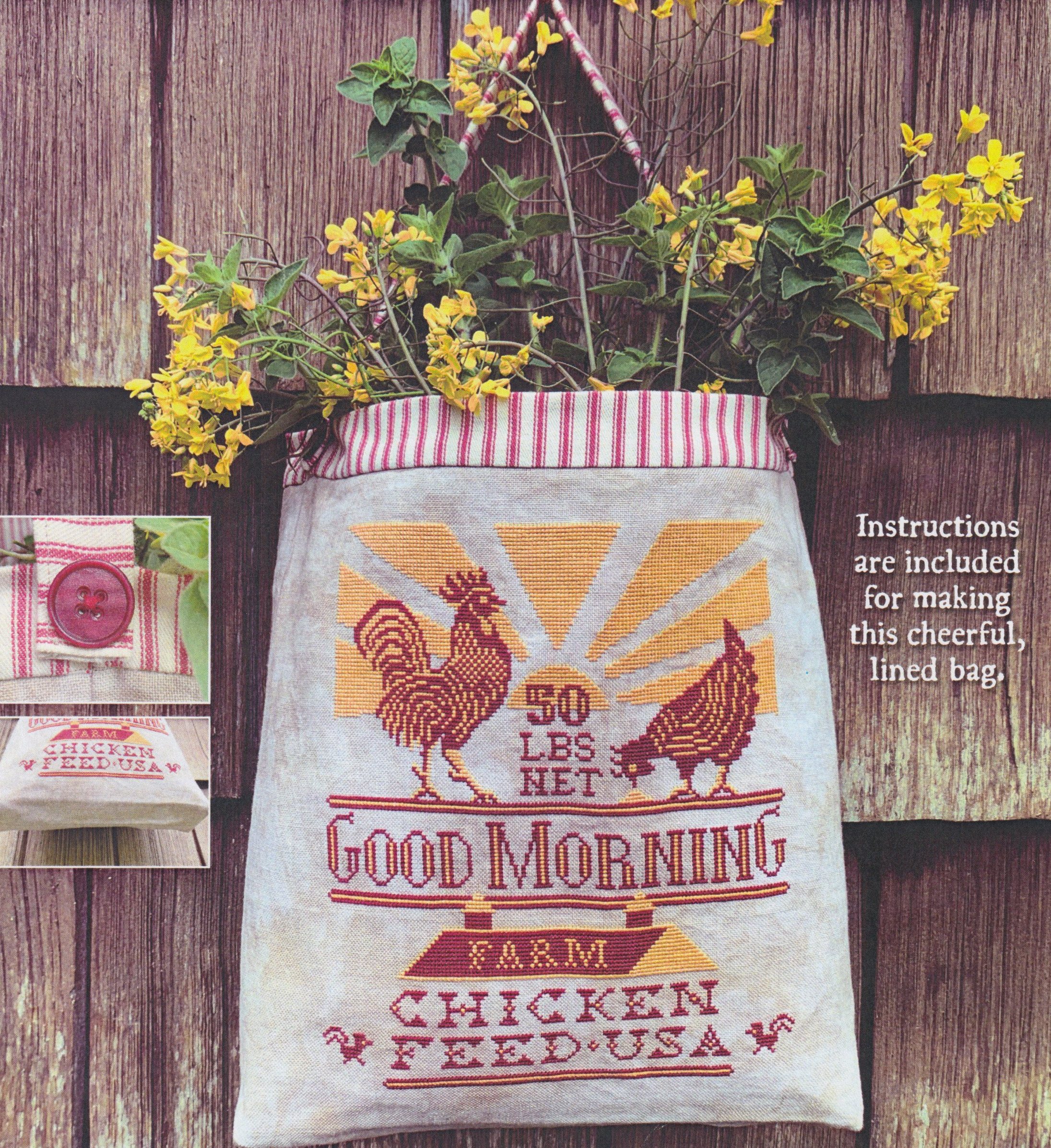 Chicken Feed Sack - Cross Stitch Pattern