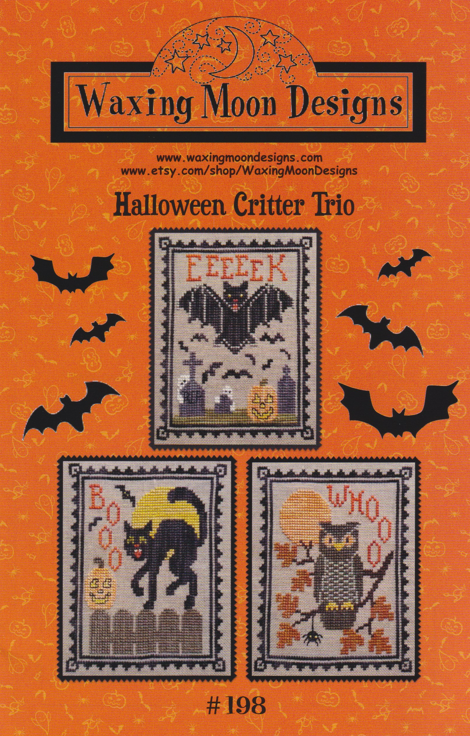Halloween Critter Trio - Cross Stitch Pattern