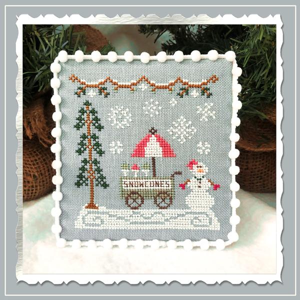 Snow Cone Cart - Snow Village 11 - Cross Stitch Pattern