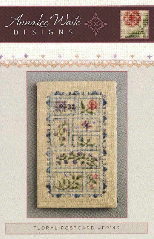 Floral Postcard - Cross Stitch Pattern