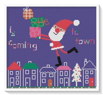 Is Coming to Town - Cross Stitch Pattern