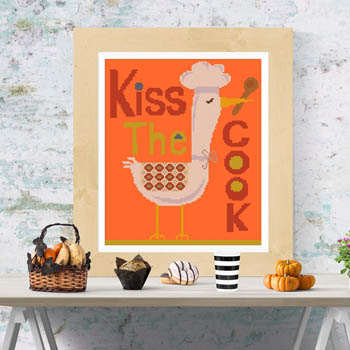 Kiss the Cook - Cross Stitch Pattern