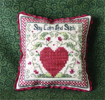 Stay Calm and Stitch (with Flower Beads) 