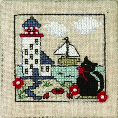 Itty Bitty Kitty - At the Lighthouse - Cross Stitch Pattern