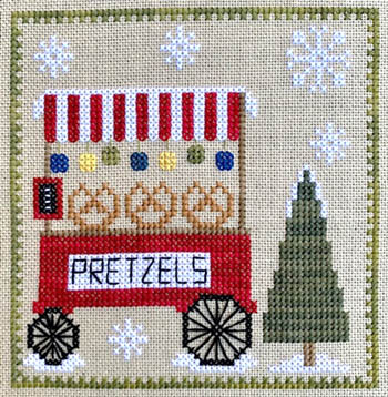 Christkindlmarkt 6 - Pretzel Stand - Cross Stitch Pattern