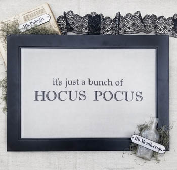 Hocus Pocus - Cross Stitch Pattern, zoomed in. Select this picture to zoom back out.