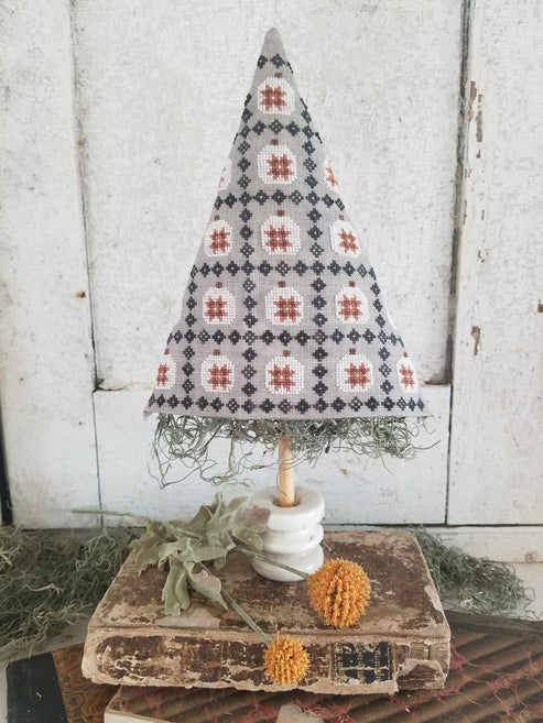 Pumpkin Quilt Tree - Cross Stitch Pattern