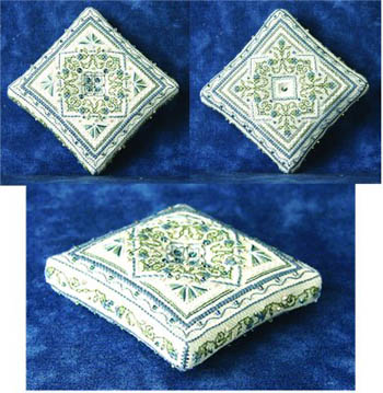 Sparkling Blue Pin Cushion - Cross Stitch Pattern 