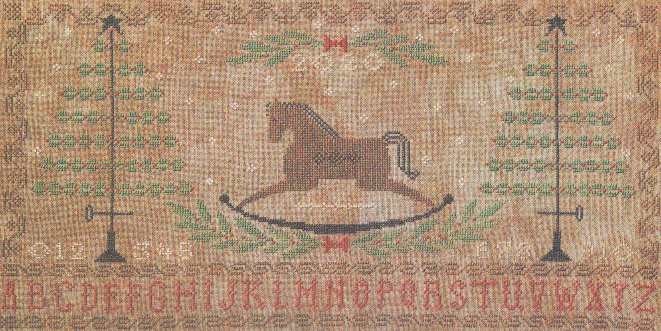 Rocking Horse Holiday Sampler - Cross Stitch Pattern